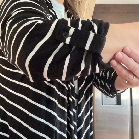 Lane Bryant Black and White Striped cardigan L - Picture 10 of 10